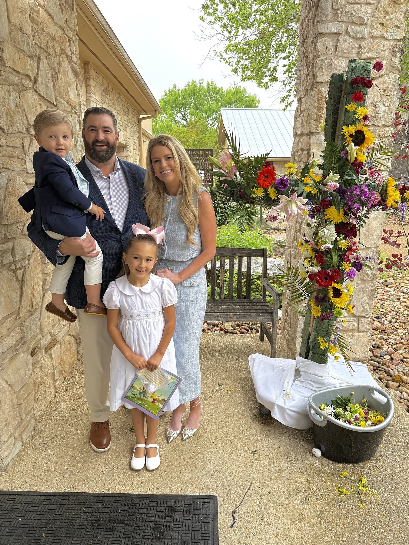 Savannah and her family on Easter at St. Barnabas Episcopal Church in Fredericksburg