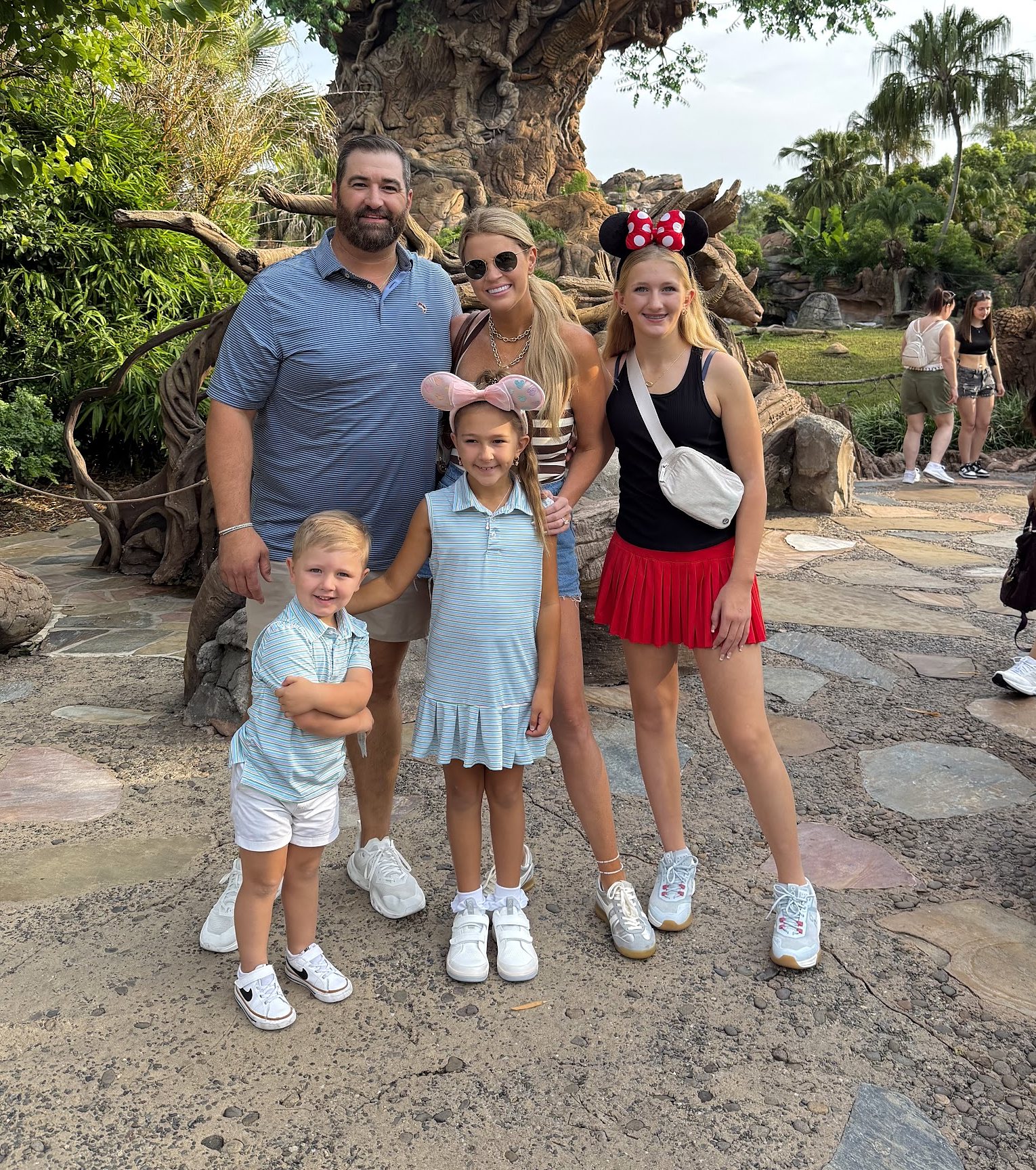 Savannah Sikes and her family at Animal Kingdom