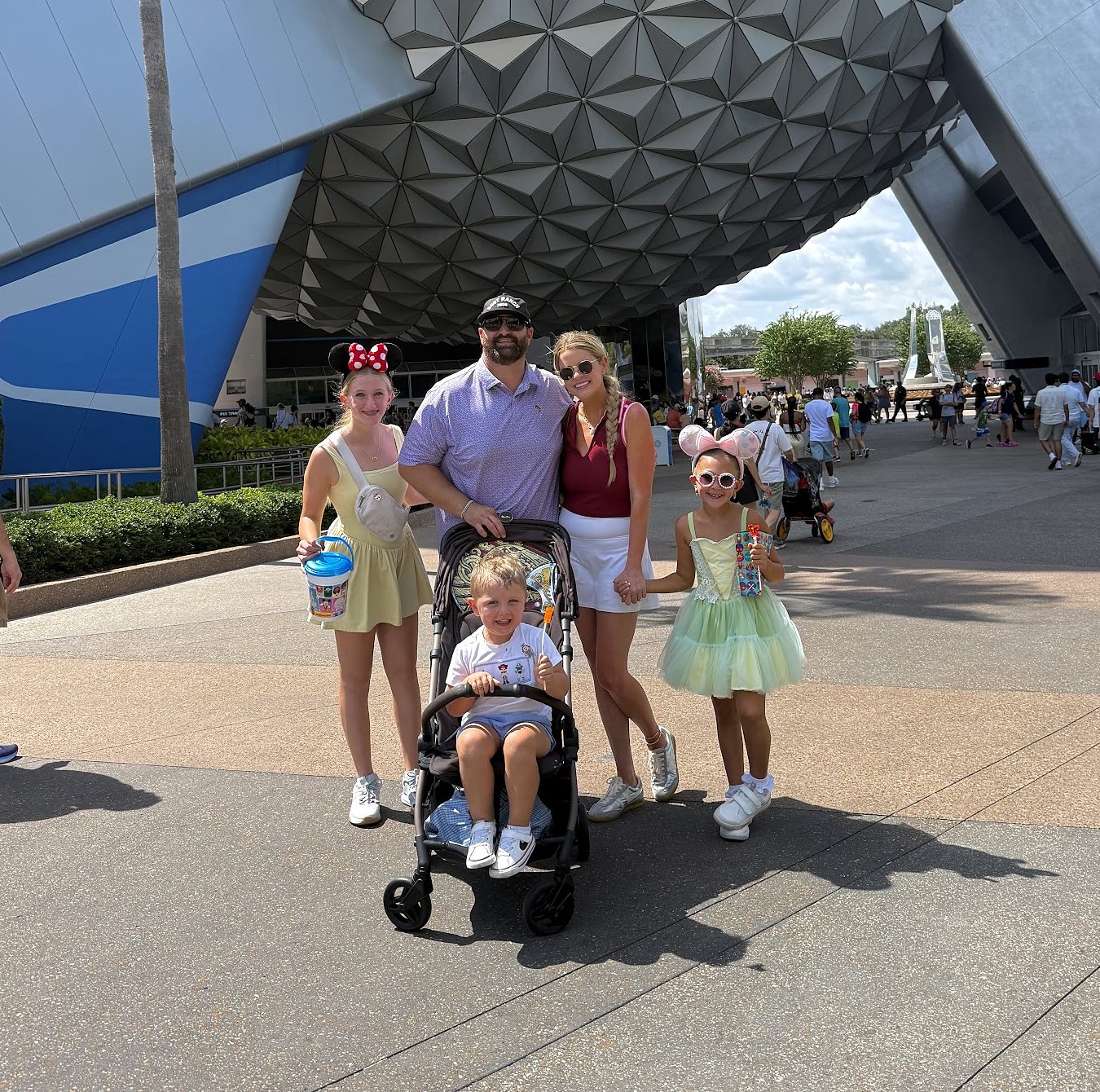 Savannah Sikes and her family at EPCOT